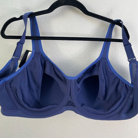NEW Wacoal Sport Collection Size 40DD Maximum Support Contour Underwire Bra Blue - Picture 10 of 10